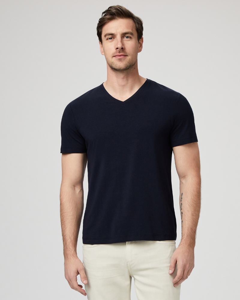 Grayson V Neck Tee - Deep Anchor